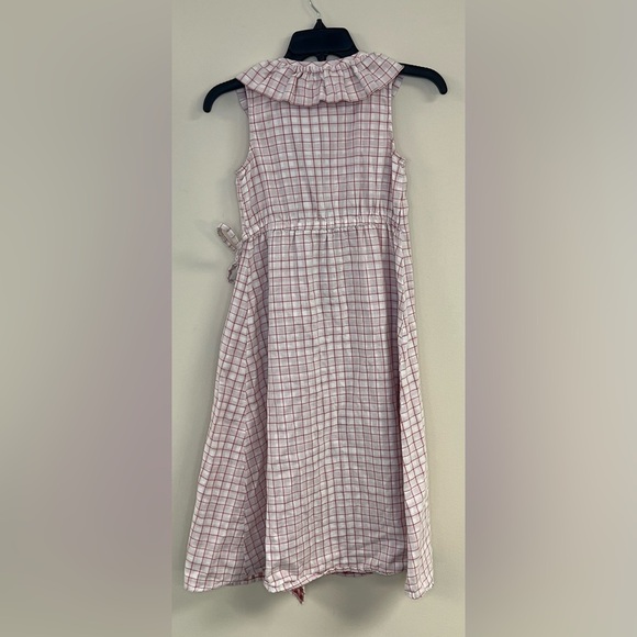 The Sunday Collective Girls Wrap Gingham Cotton Dress - Picture 5 of 7